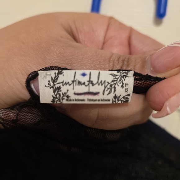 Free People Intimately Minding My Business Sheer Top Size XS New Without Tags - Picture 6 of 6